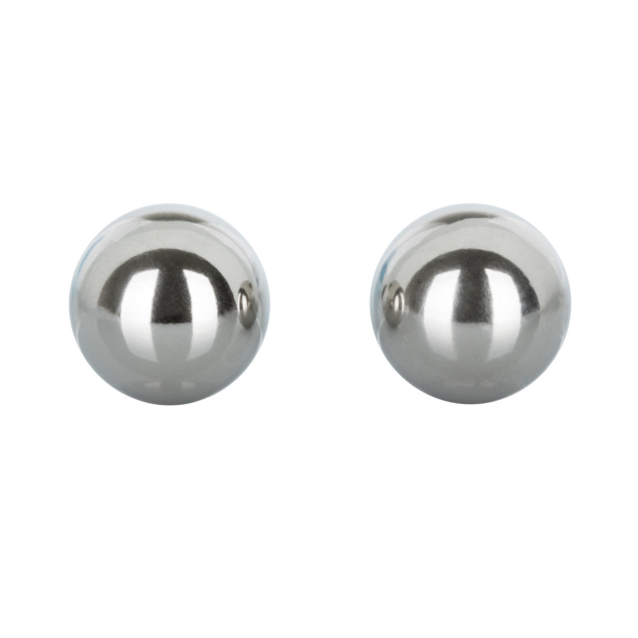 Metallic Weighted Steel Orgasm Balls in Silver