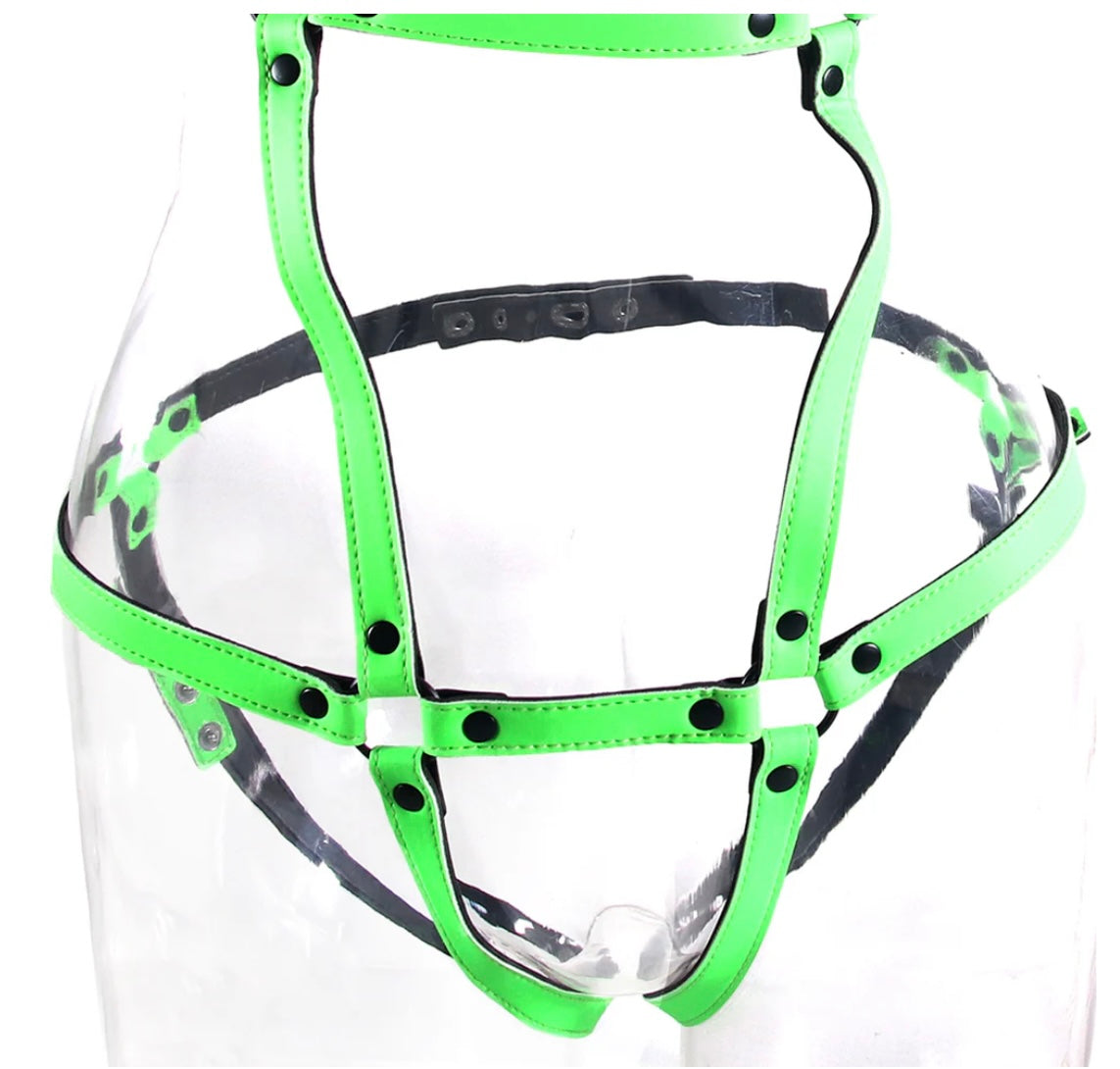 Ouch! Glow In The Dark Full Body Harness in S/M
