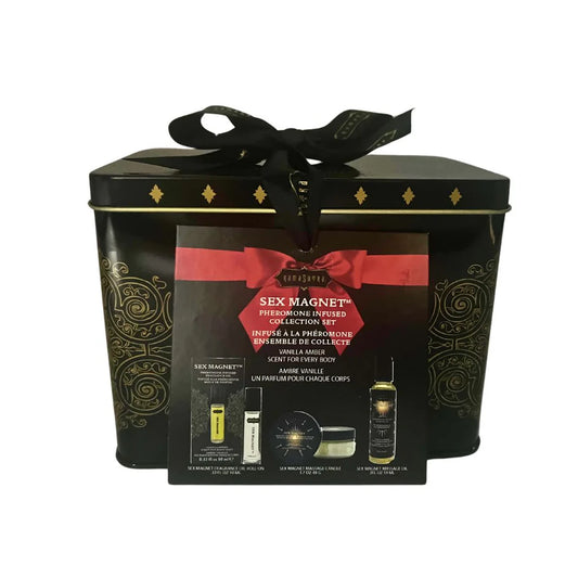 SEX MAGNET PHEROMONE VANILLA AMBER GIFT SET INCLUDES: ROLL ON FRAGRANCE, MASSAGE OIL, MASSAGE CANDLE