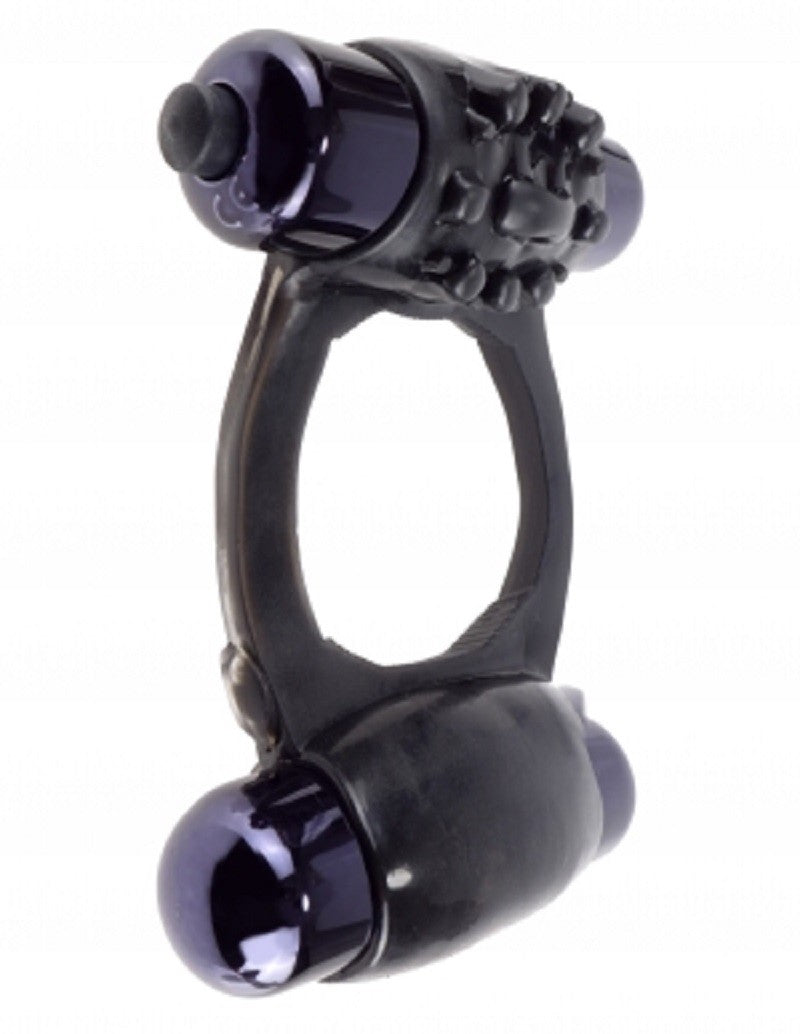 Duo-Vibrating Super Ring in Black