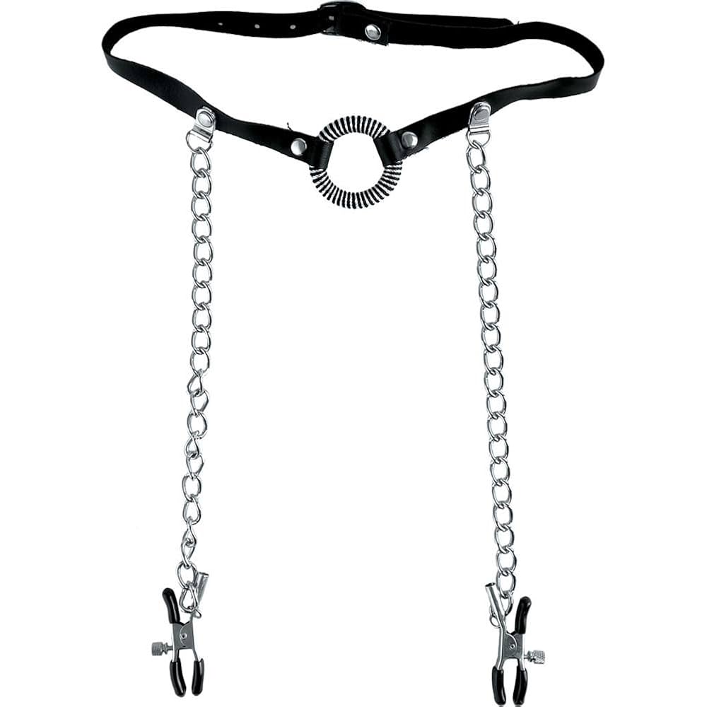 Fetish Fantasy Ltd O-Ring Gag & Nipple Clamps