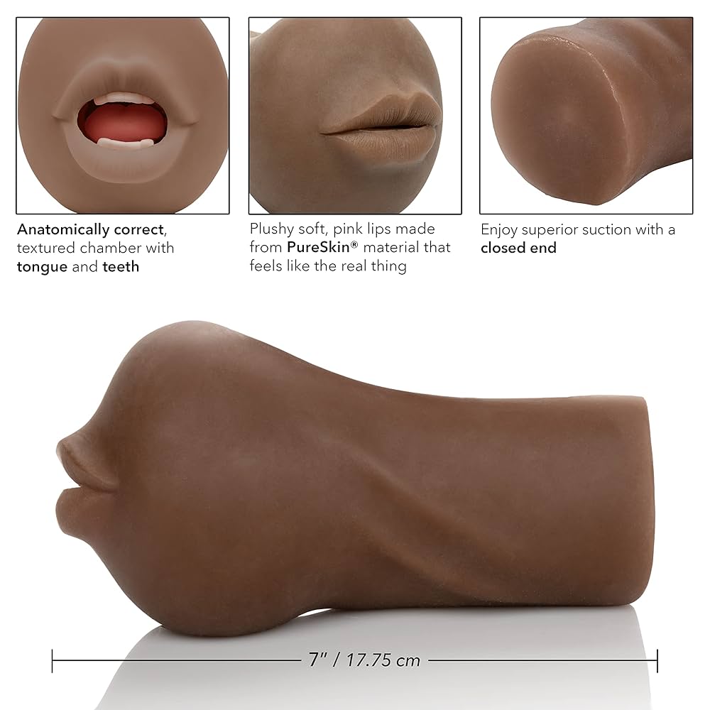 Stroke It Anatomical Mouth Stroker in Brown
CalExotics