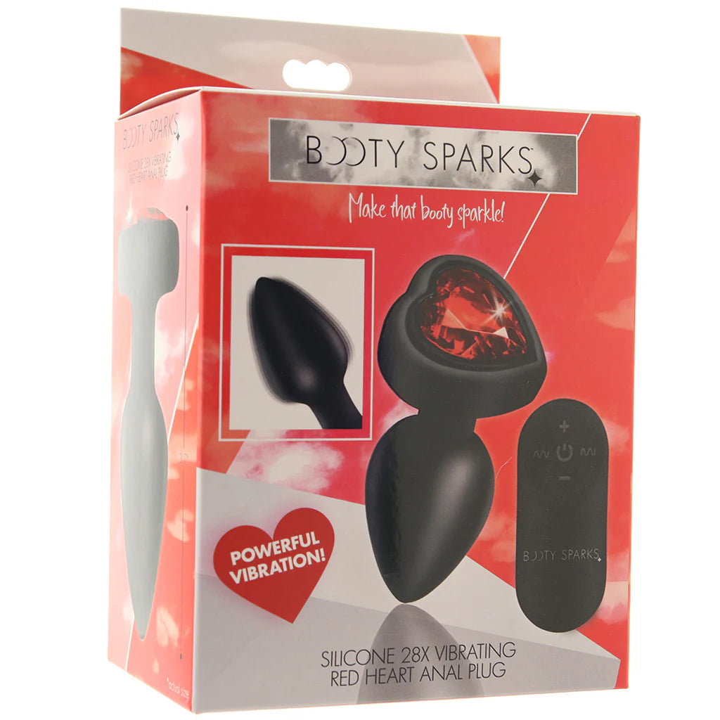 Booty Sparks Red Heart Gem Vibrating Anal Plug in Small
XR Brands
