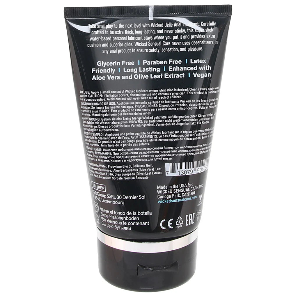 Jelle Water Based Anal Lubricant in 4oz/120ml
Wicked Sensual Care