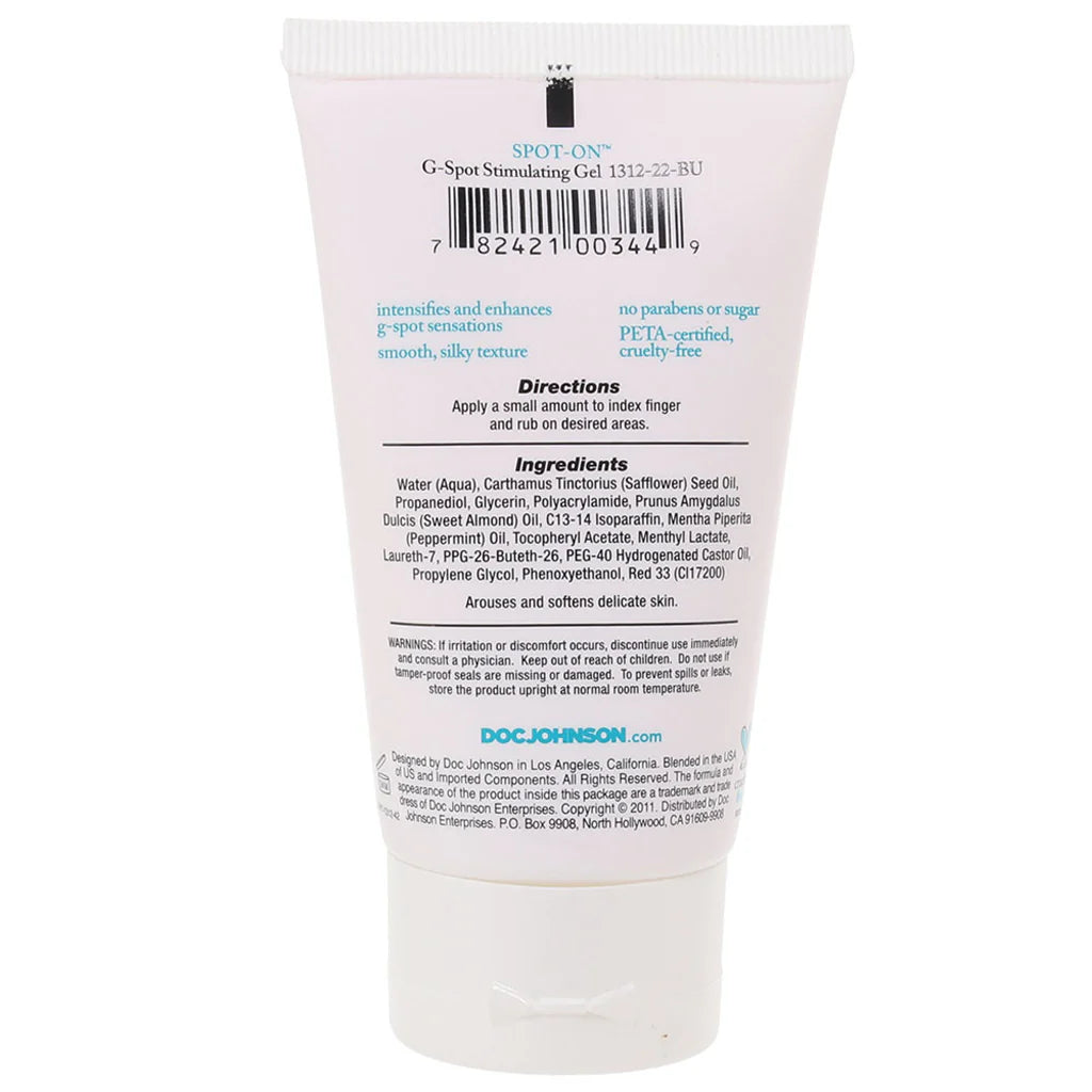 Spot-On G-Spot Stimulating Gel in 2oz/56g
Doc Johnson